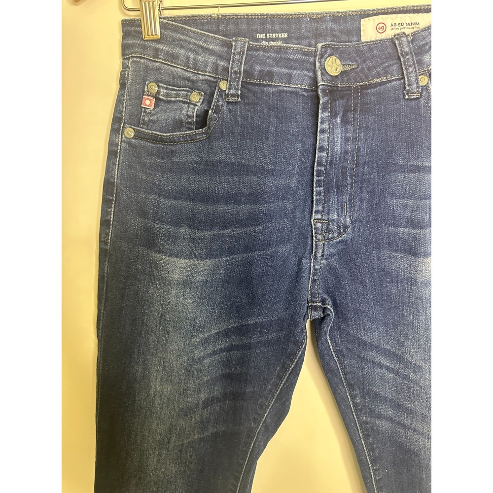 AG Adriano Goldschmeid The Stryker Boys Slim Straight Medium Dark Wash Jeans 16 - Picture 7 of 14
